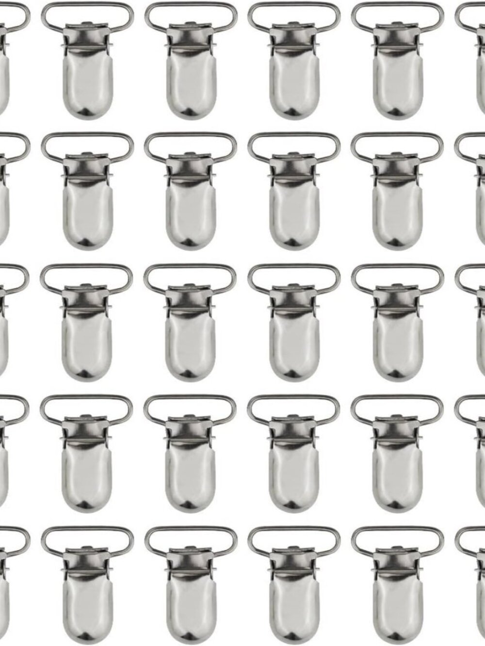 25pcs 1" Pacifier Suspender Clips, Pacifier Clips for Making Pacifier Holders Bi